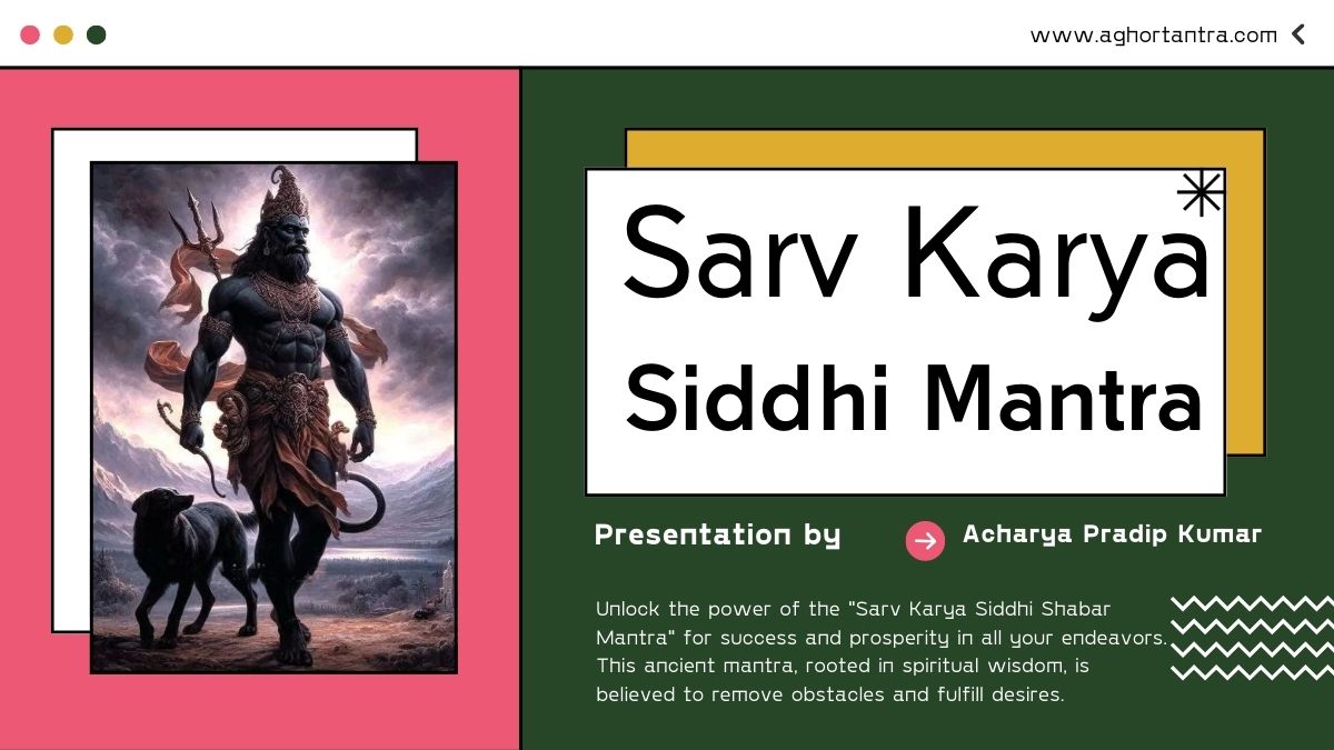Sarv Karya Siddhi Shabar Mantra Bidhan