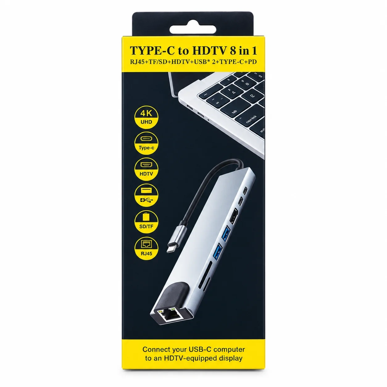 Type-C to HDTV 8-in-1 Adapter — Tech Trends Mobile Accessories Karachi (View 1)