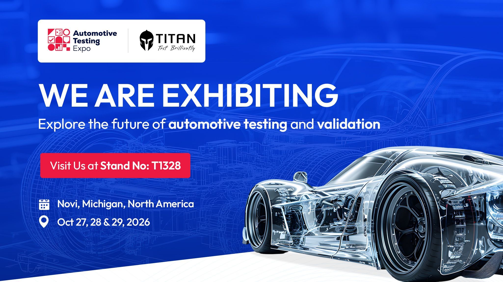 TITAN by 12th Wonder exhibits at Automotive Testing Expo North America 2026 in Novi, Michigan.
