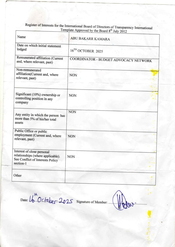 Preview of register of interest