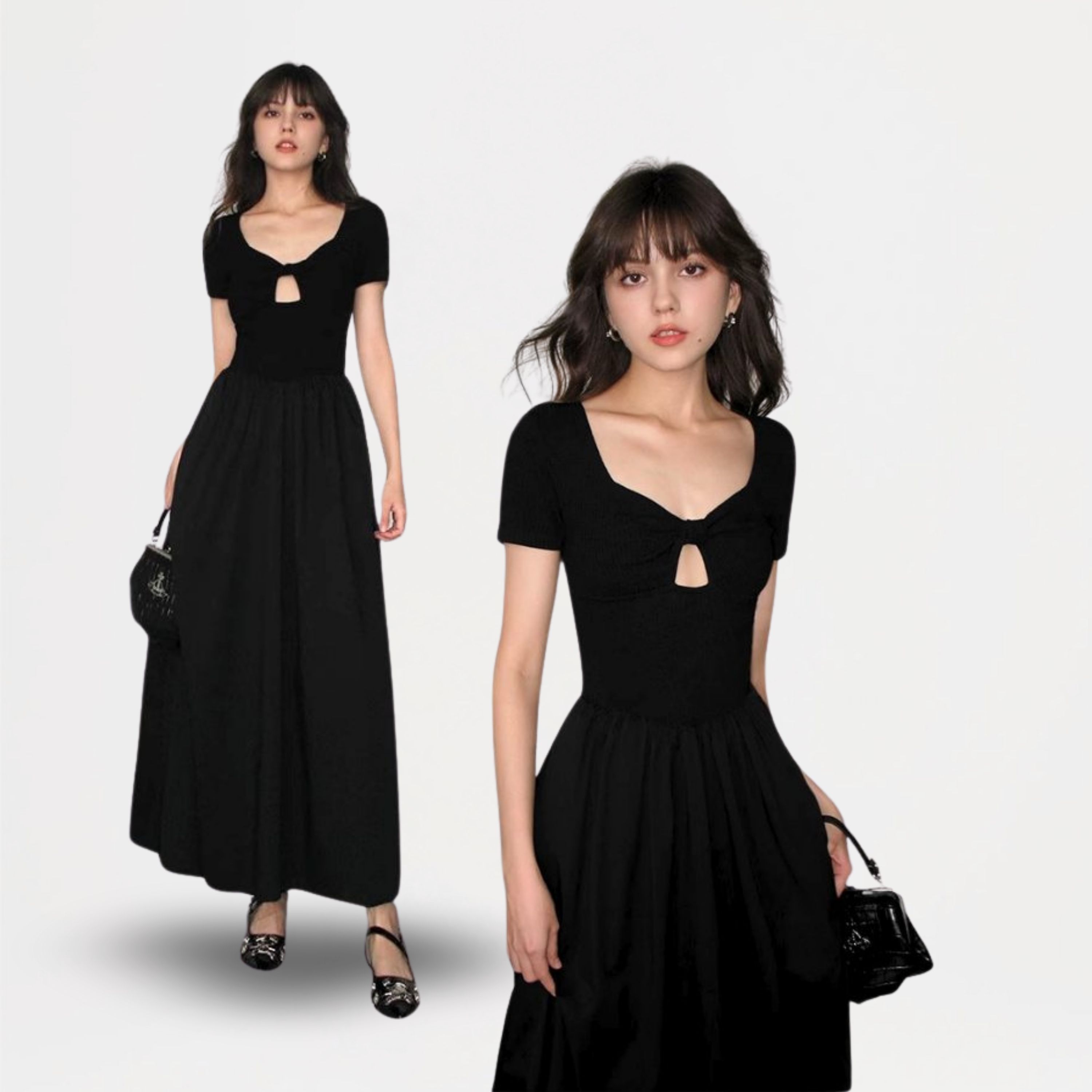 Đầm Midi Khoét Ngực_BS066 thumbnail 2