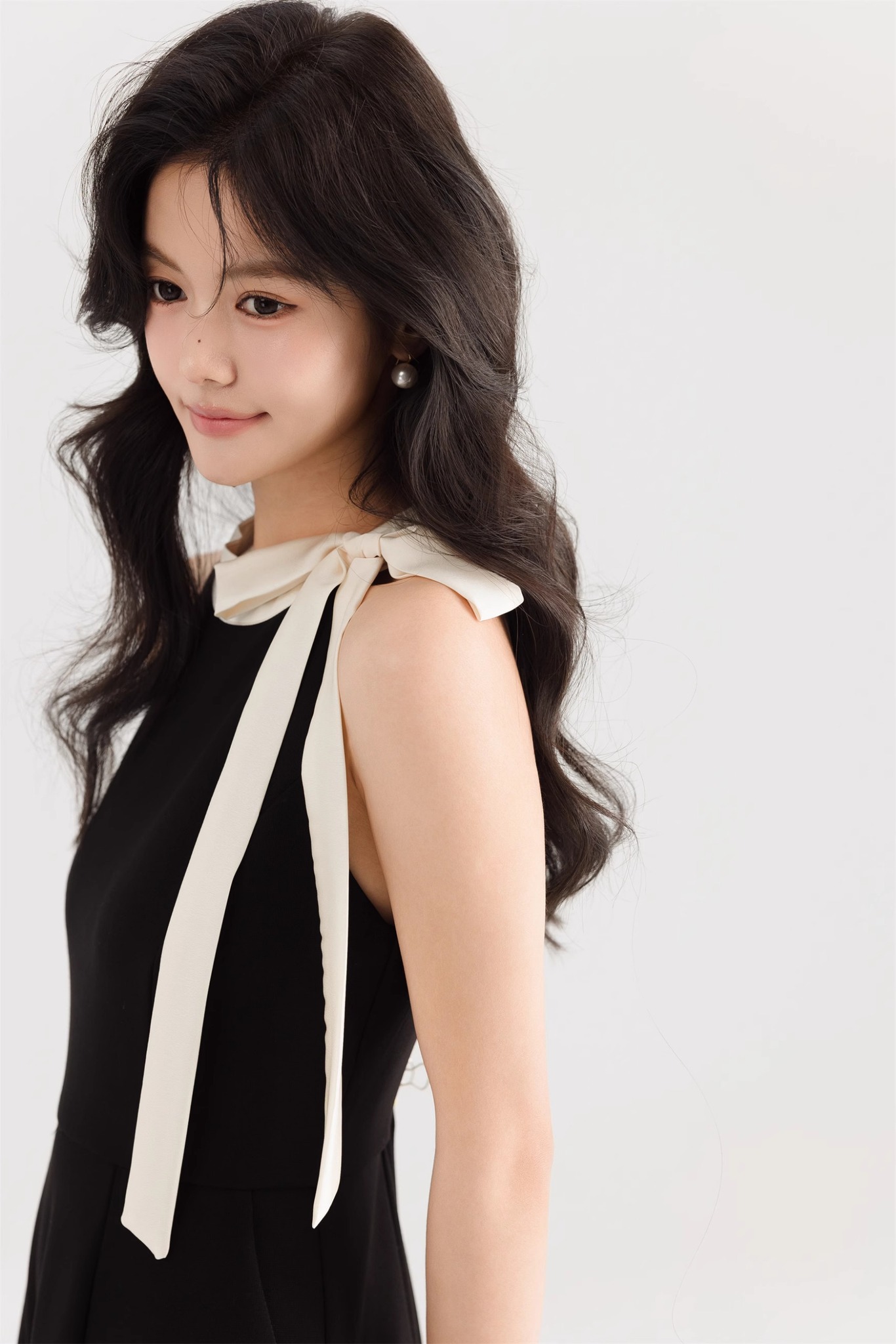 Đầm Xòe Cổ Yếm, Phối Nơ Cổ_BS068 thumbnail 5