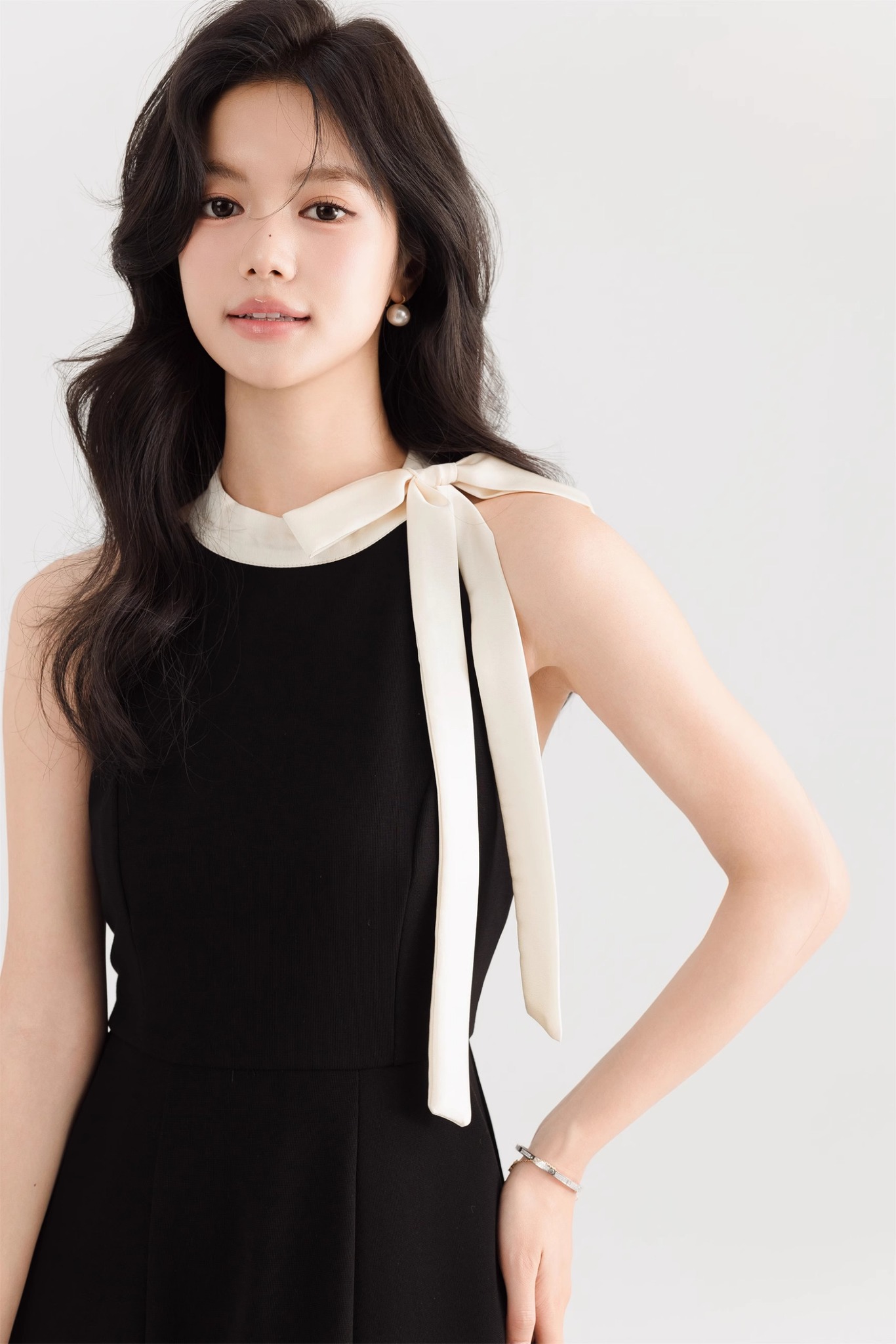 Đầm Xòe Cổ Yếm, Phối Nơ Cổ_BS068 thumbnail 6