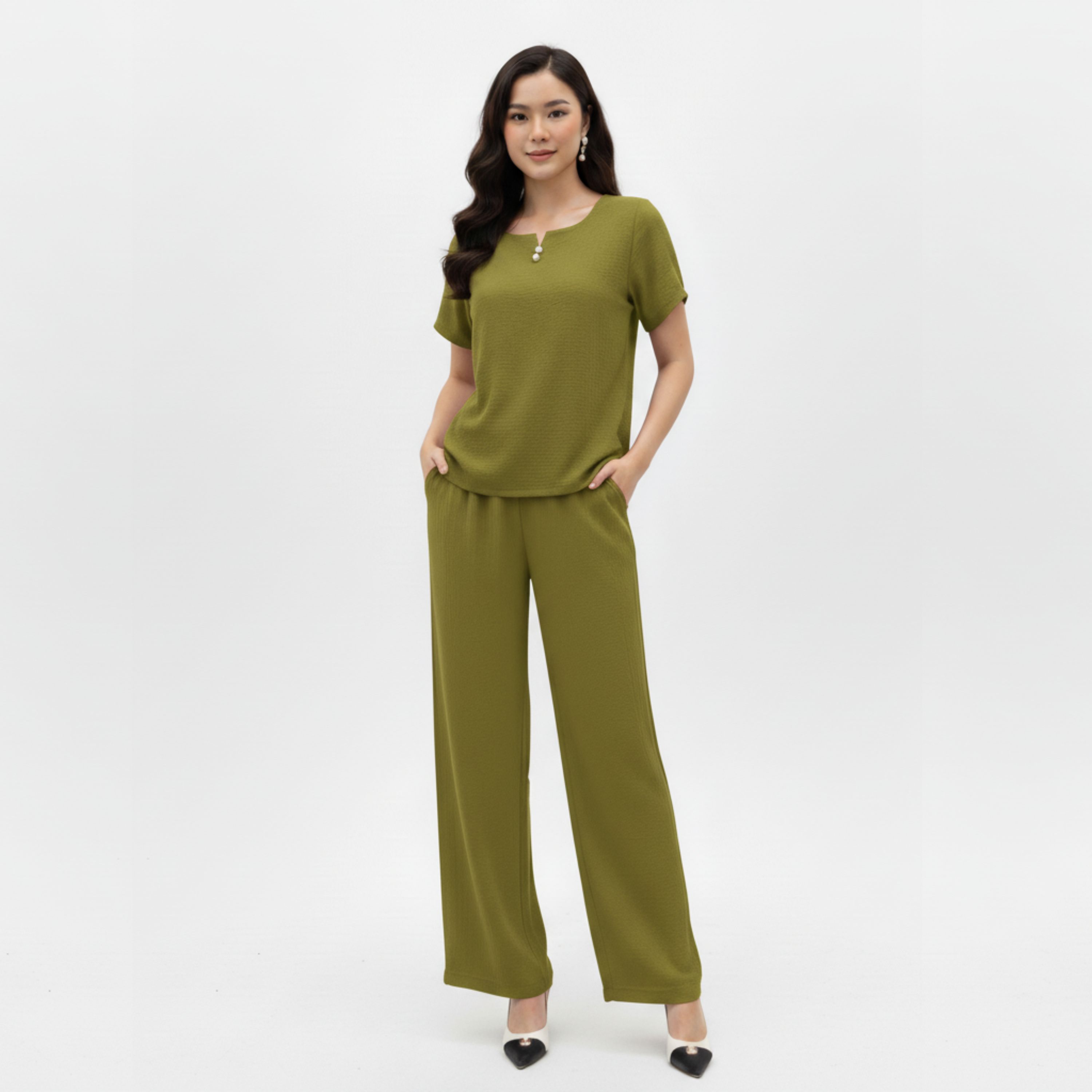 Bộ Đũi Tơ Cao Cấp Trung Niên Tay Cộc, Quần Dài_DD003 thumbnail 3