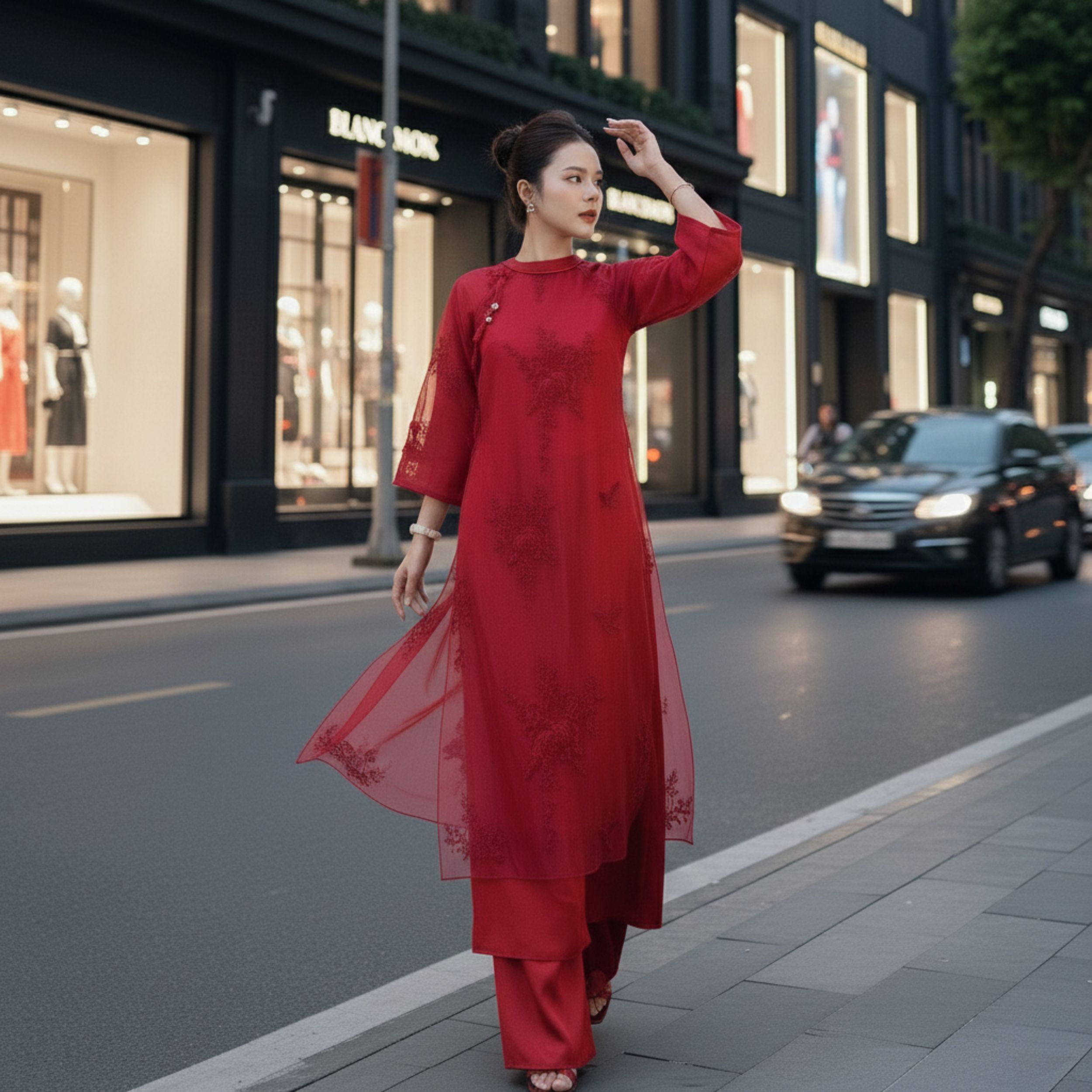 Áo Dài Cách Tân Ẩn Hoa Thiết Kế Cao Cấp thumbnail 8