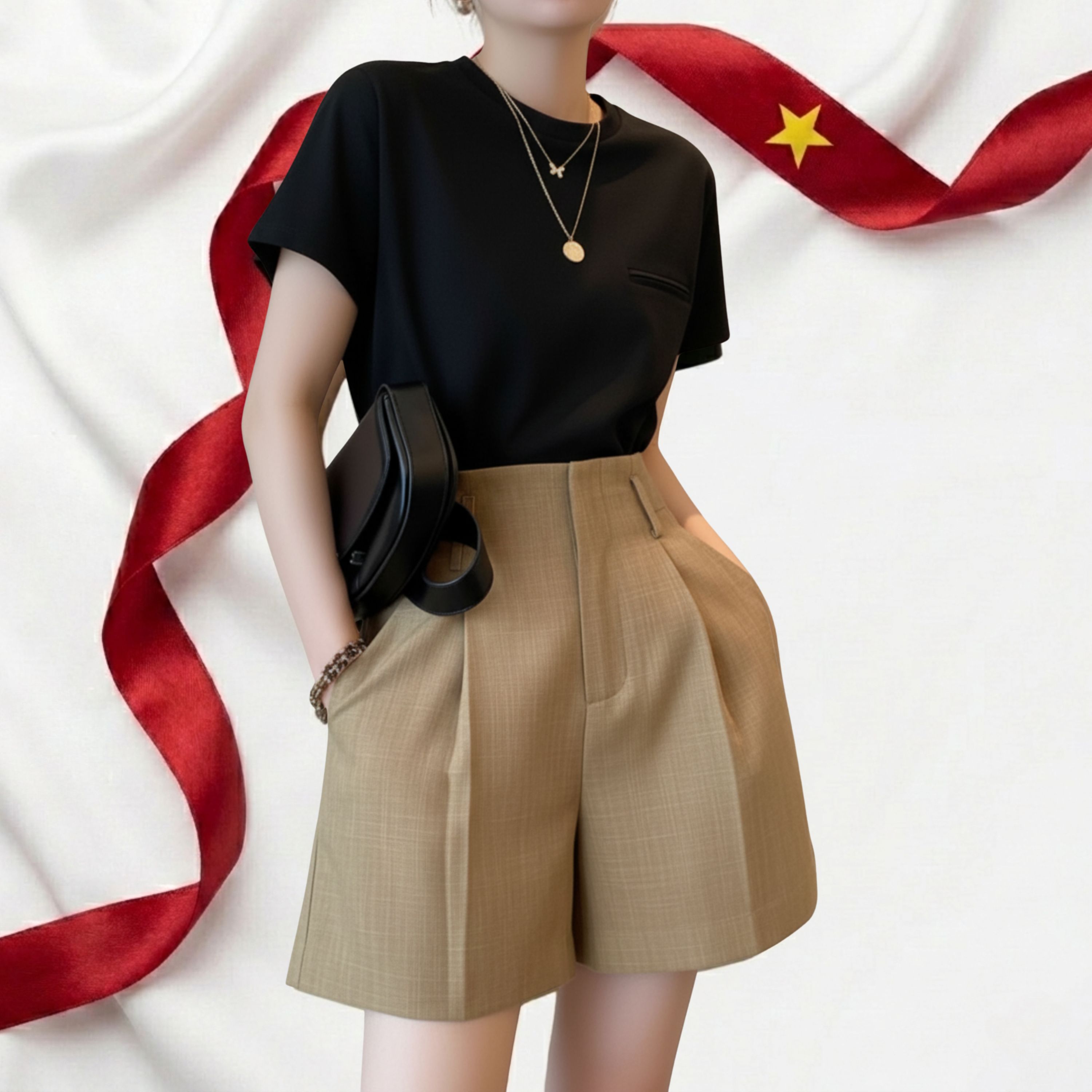 Quần Short Tây Nữ Lưng Cao _ TK003