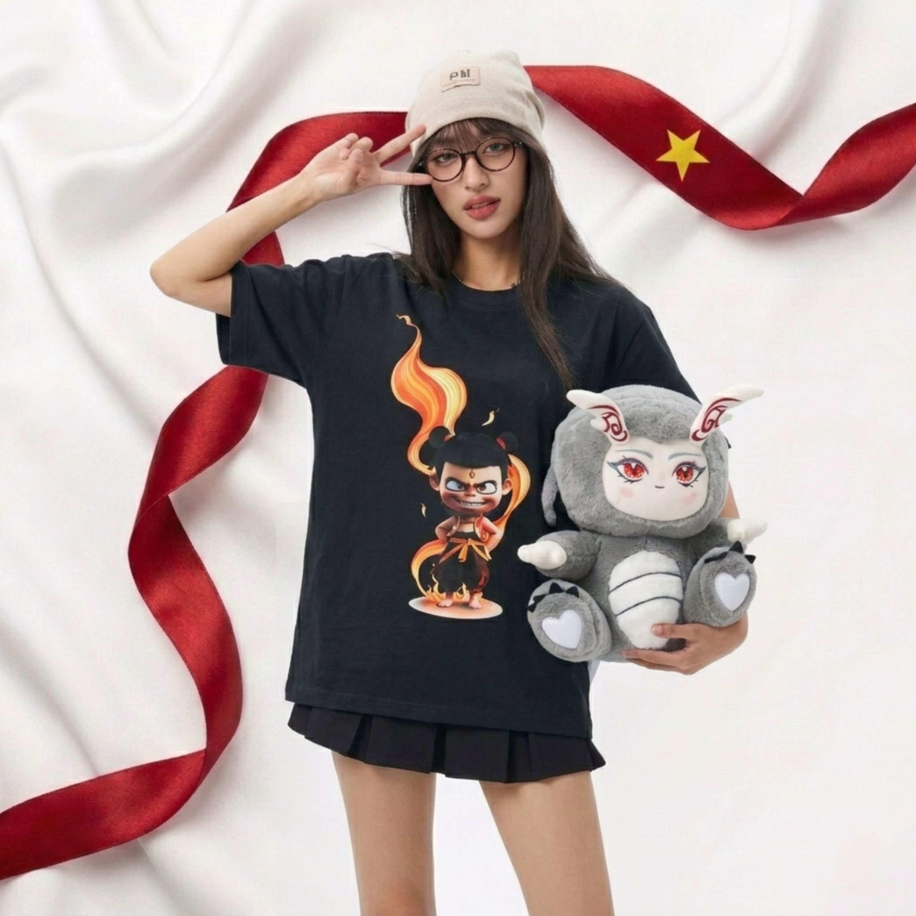 Áo Thun Unisex In Hình Na Tra Rực Cháy_NEZ002