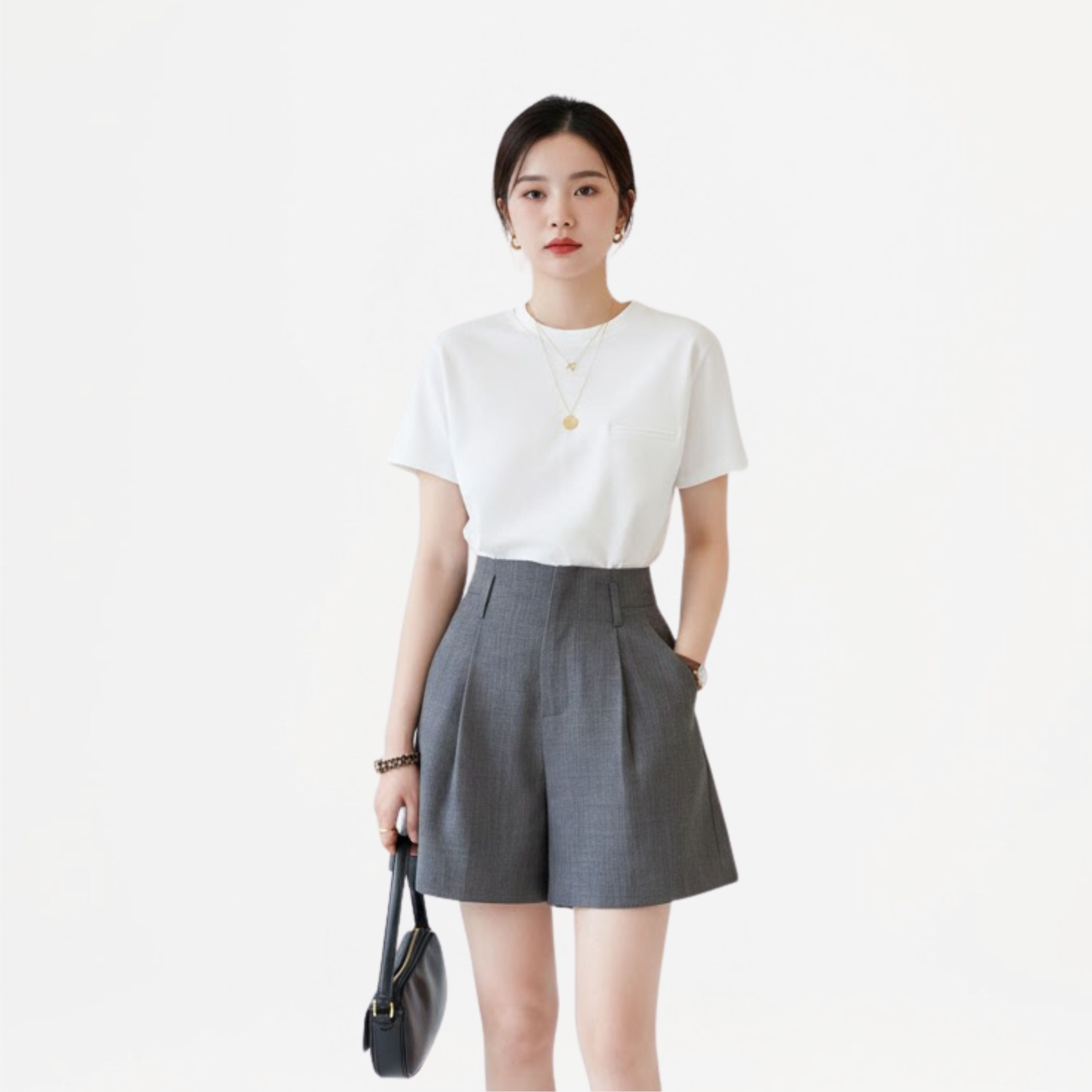 Quần Short Tây Nữ Lưng Cao _ TK003