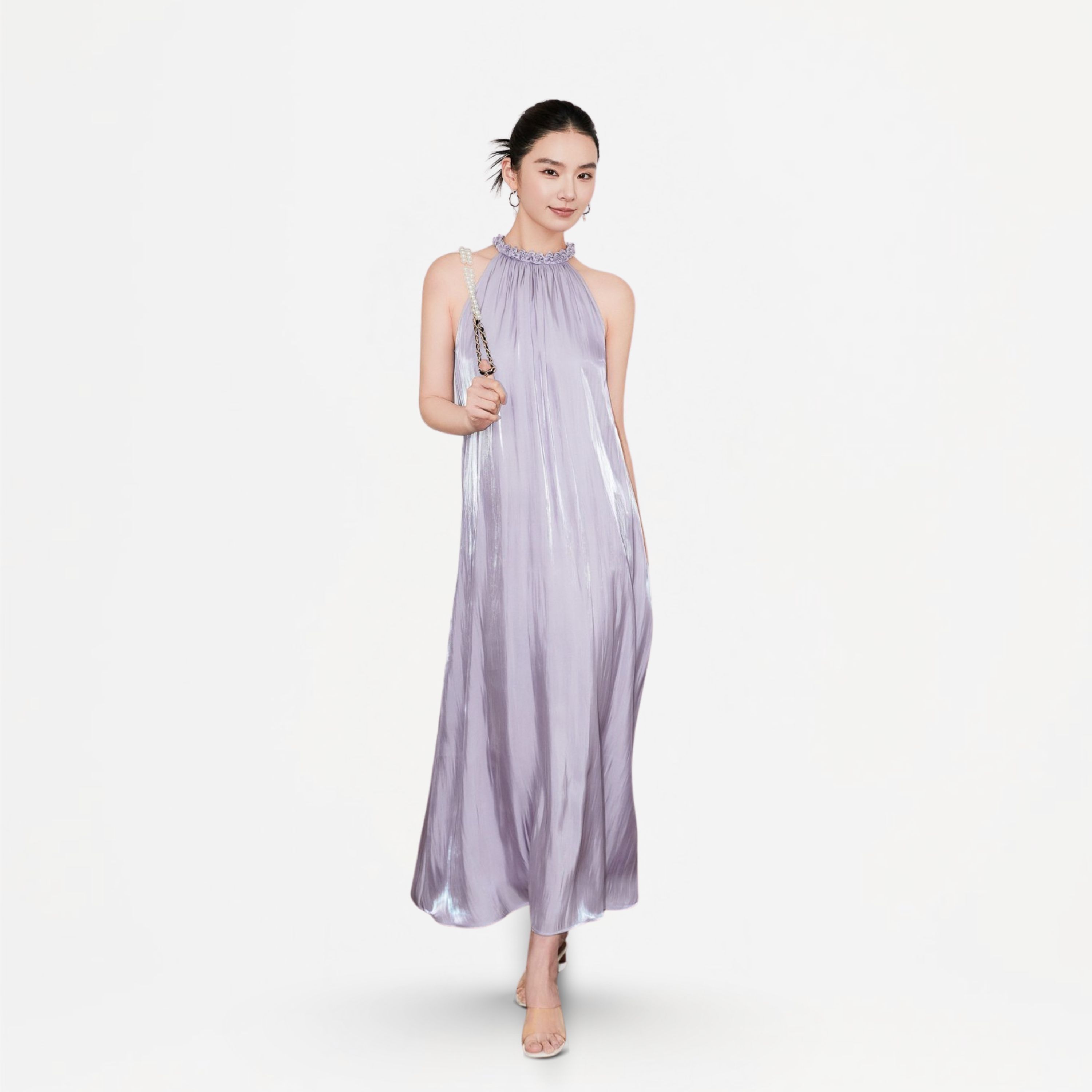 Đầm Maxi Cổ Yếm Hở Vai, Dáng Váy Chữ A_BS0202