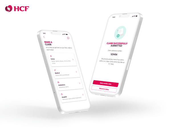 HCF: home and dashboard, the member entry point to claims, benefits, and limits.