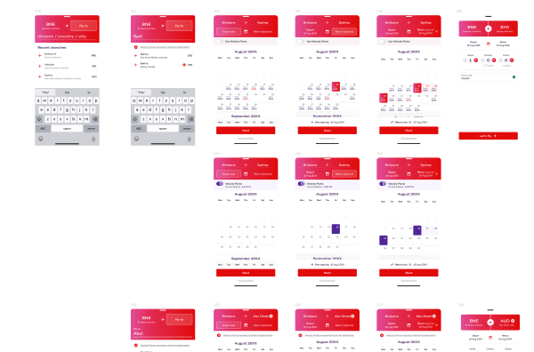 Virgin Australia design system: colour token sheets and the palette explorer.