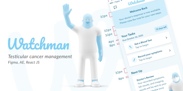 Watchman testicular-cancer survivorship app, project overview.