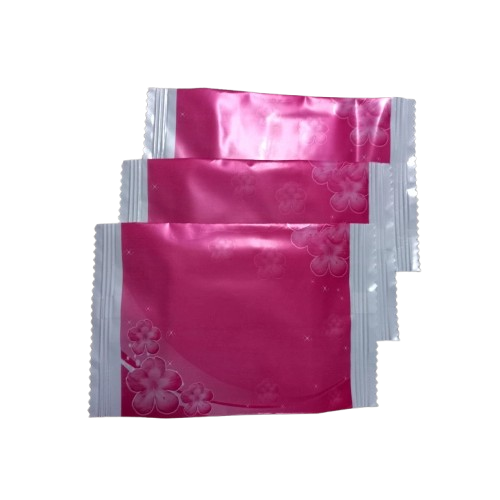 500 Cái Khăn Lạnh, Khăn Ướt Mini ( Màu Hồng) Cho Cơm Tấm, Thức Ăn Nhanh,....