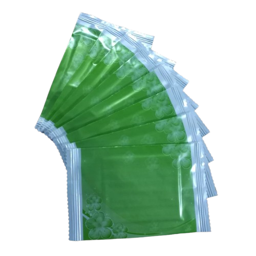 500 Cái Khăn Lạnh, Khăn Ướt Mini Màu Xanh Lá