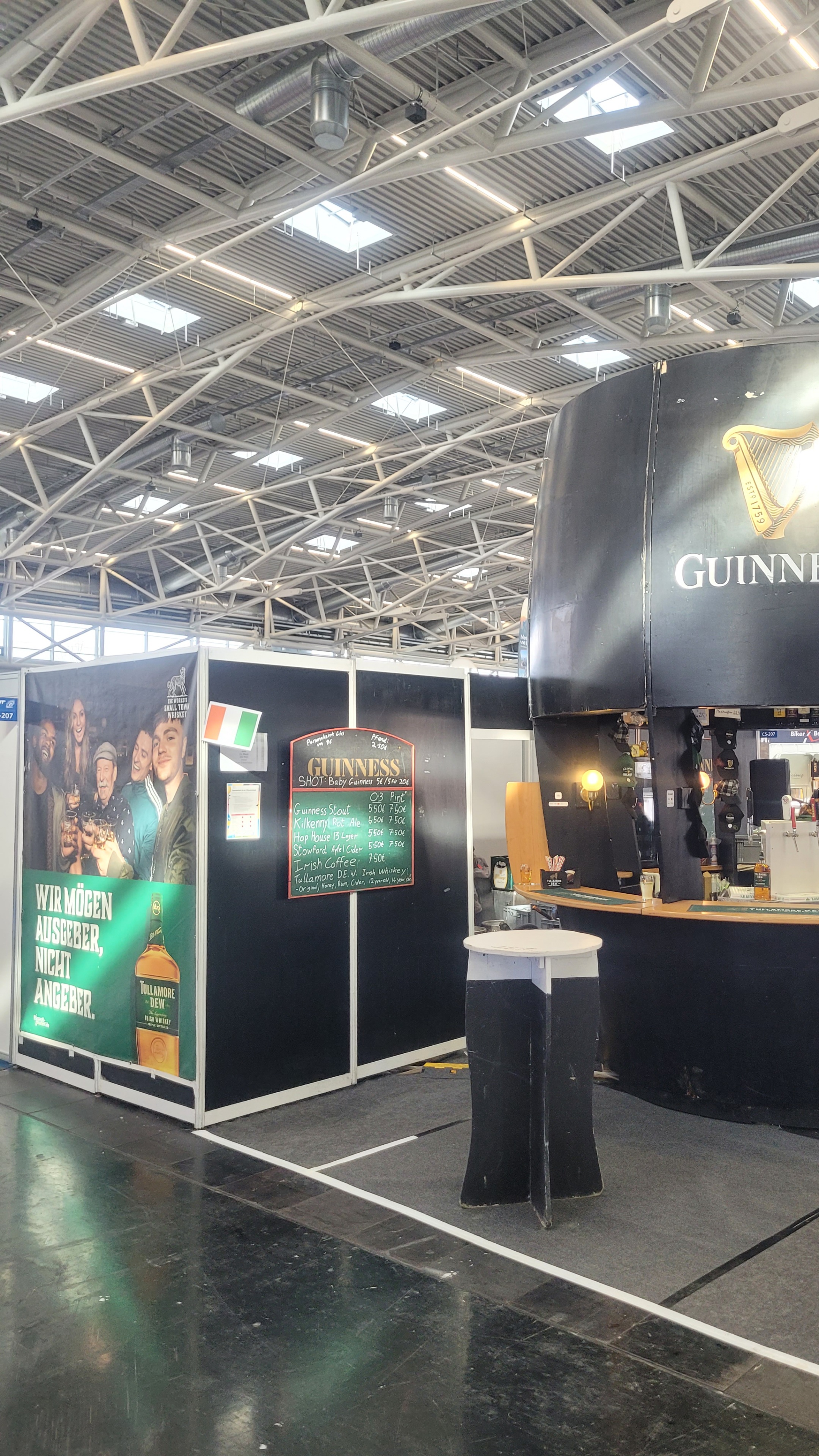 Guinness Glass Event Bar with Keg Room End
