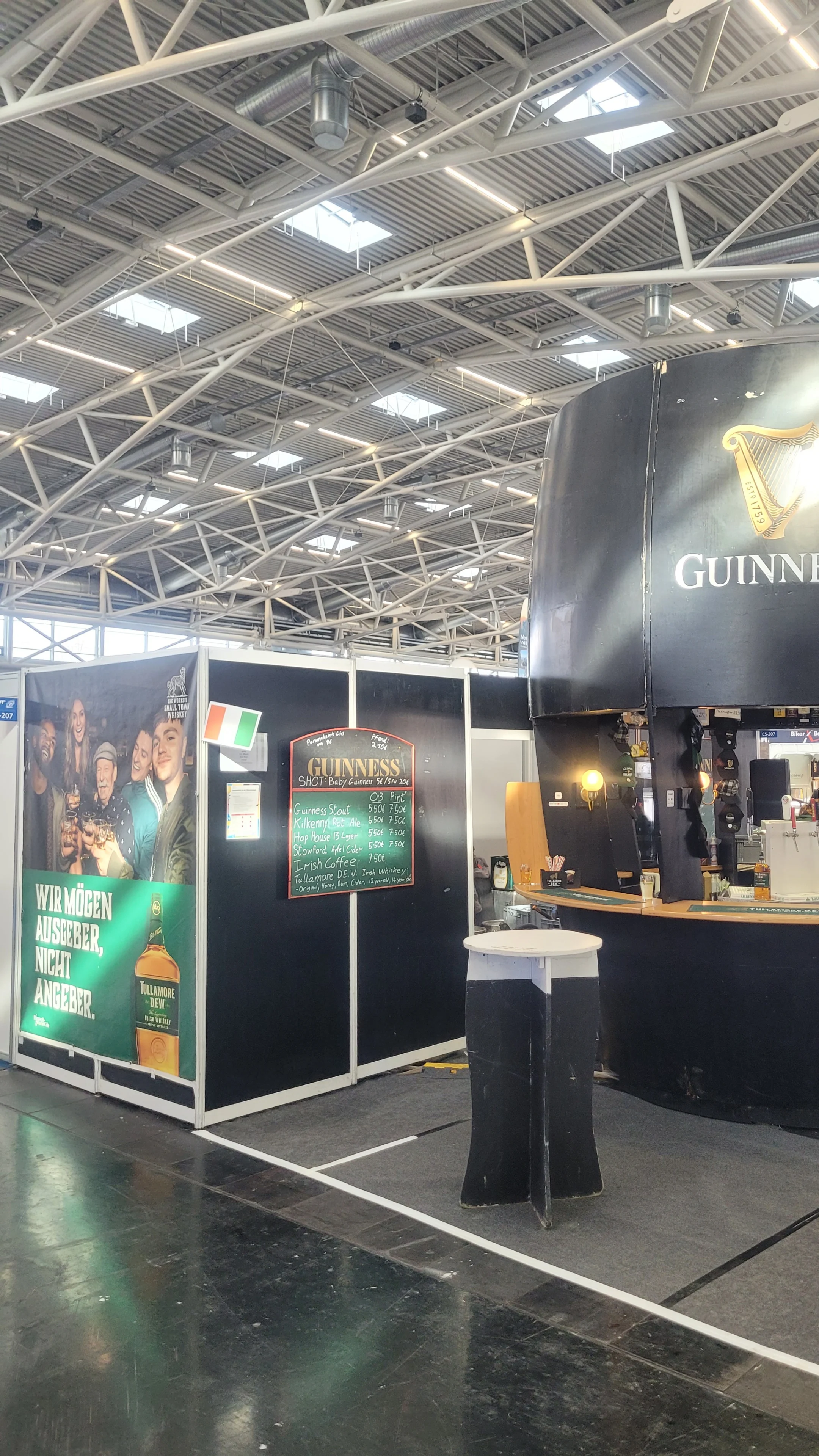 Guinness Glass Event Bar with Keg Room End