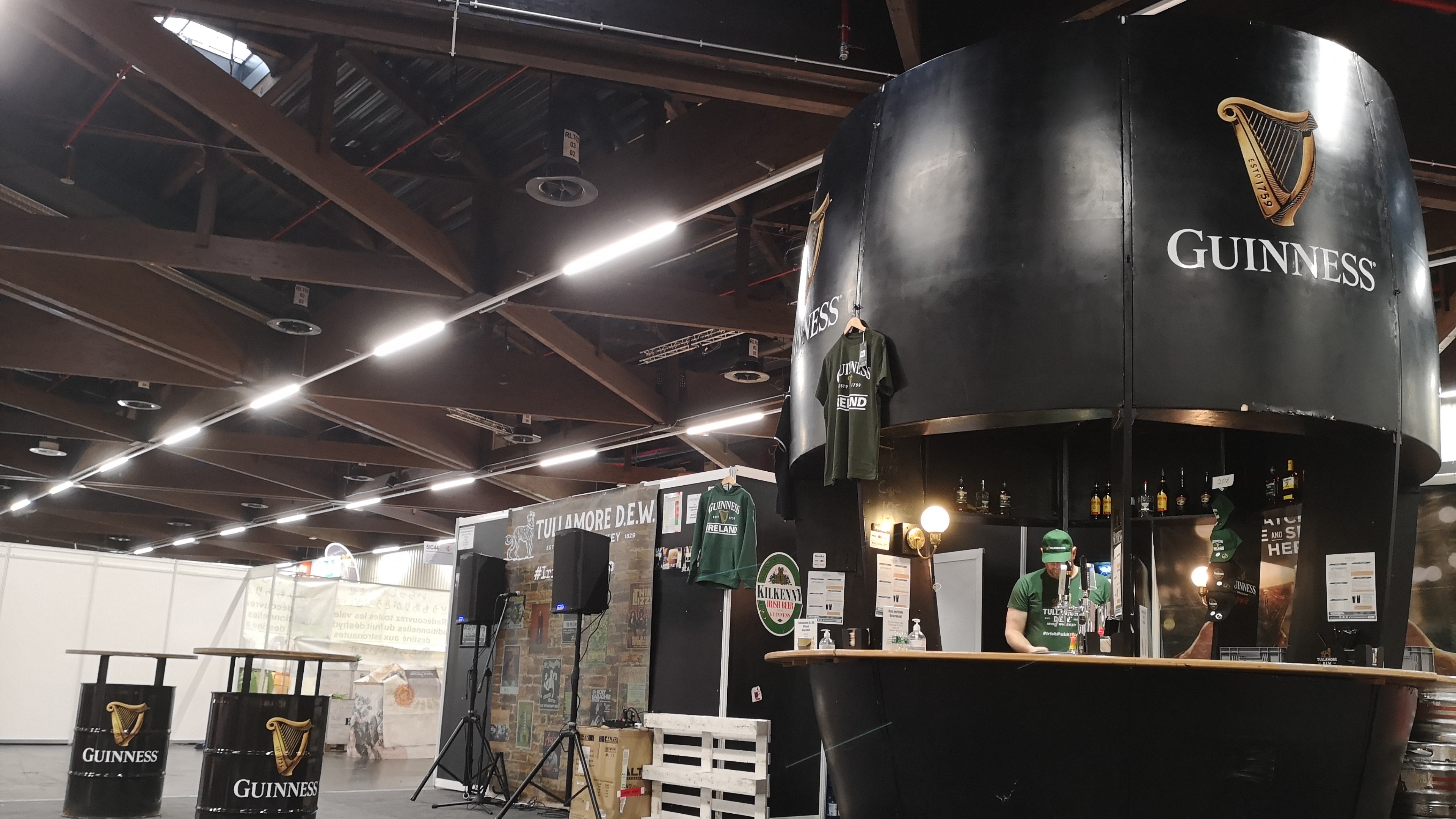 Guinness Glass Event Bar with Stage to the Left Side