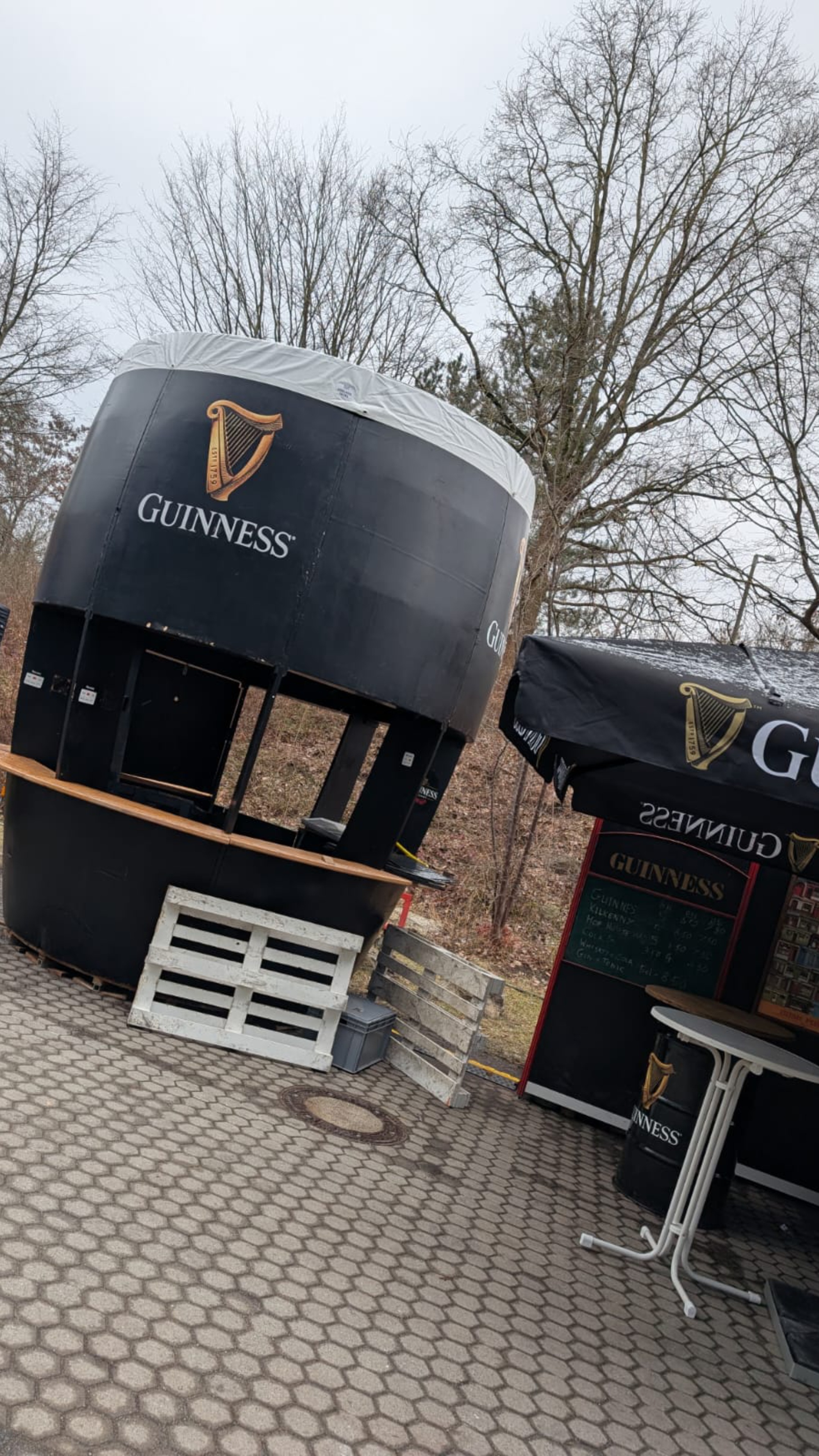 Guinness Glass Event Bar Outside