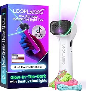 Amazon.com: Loop Lasso® Nano - The Original Glow-in-The-Dark String Shooter Toy - Built-in UV Blackl