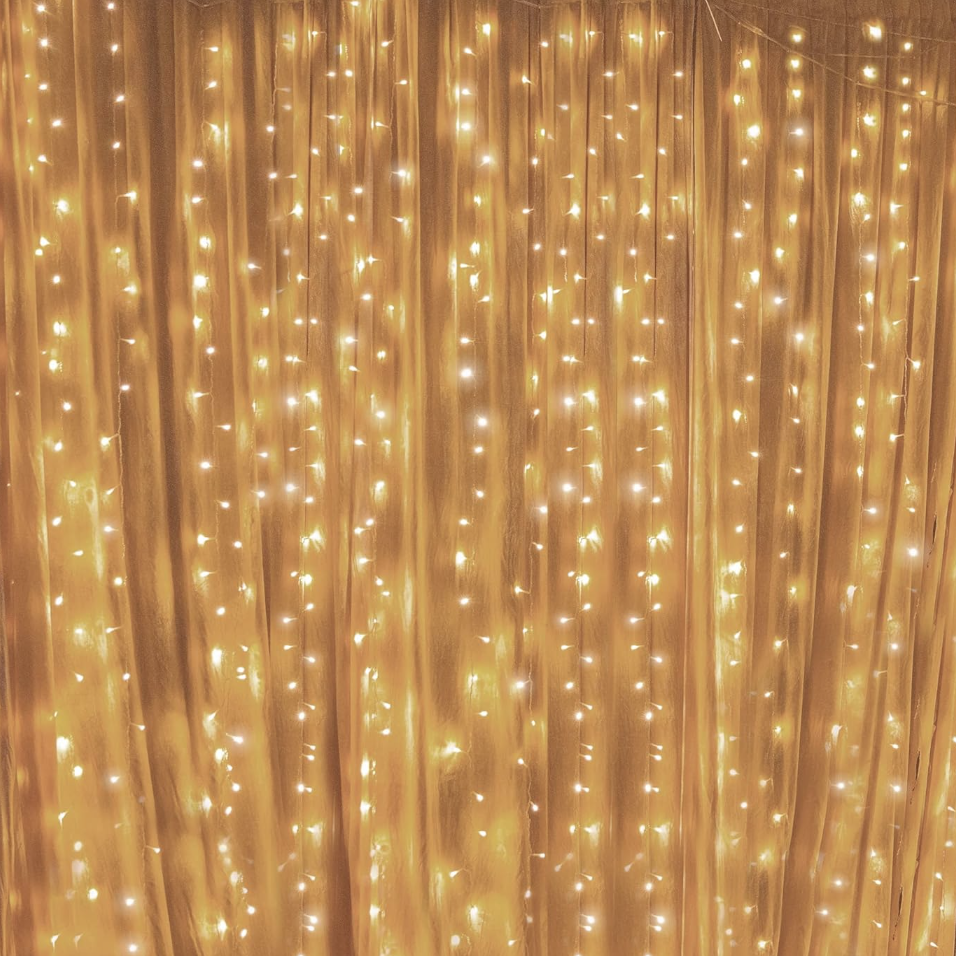 Twinkle Star 300 LED Curtain String Lights, 12 Modes Fairy Hanging Lights for Bedroom, W