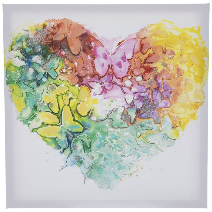 Hobby Lobby | Butterfly Heart Canvas Wall Decor | 5795364