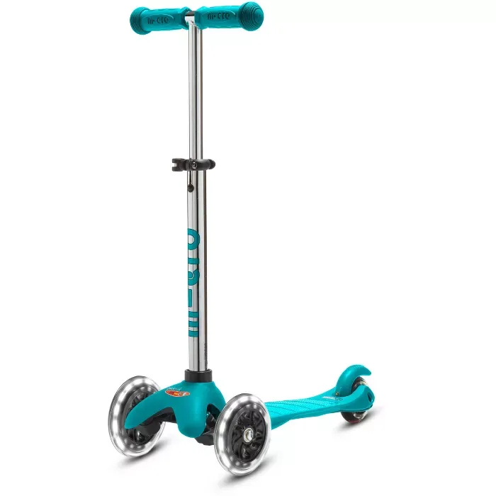 Micro Kickboard Mini Plus Kick Scooter With LED Lights - Aqua : Target