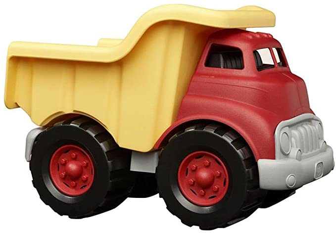 Green Toys Dump Truck in Yellow and Red - BPA Free, Phthalates Free Play Toys for Gross 