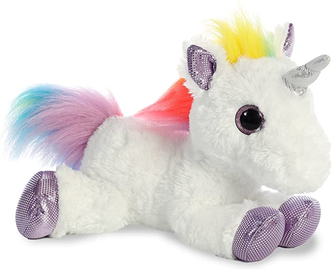 Aurora World Rainbow Unicorn Flopsie, 12 inches: Toys & Games