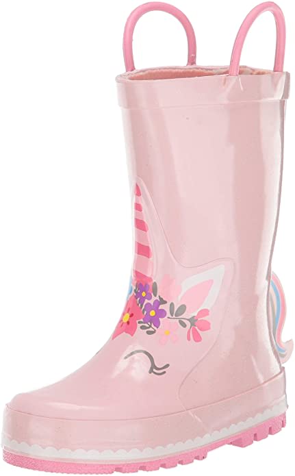 Western Chief Girls' Waterproof Printed Rain Boot with Easy Pull on Handles | Boots