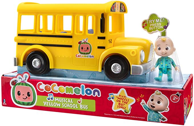 CoComelon Official Musical Yellow School Bus, Plays Clips from ‘Wheels on The Bus,’ Feat