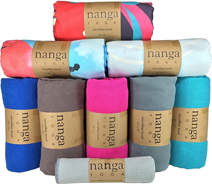 Hot Yoga Towel - Mat Sized, Non Slip, and Absorbent for Bikram, Ashtanga, Hatha Yoga (T