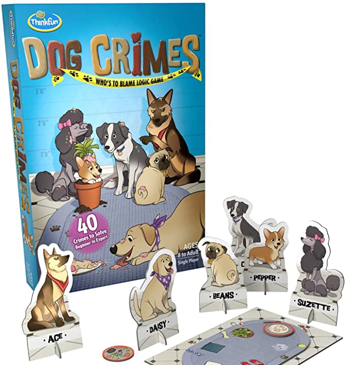 ThinkFun Dog Crimes Logic Game and Brainteaser for Boys and Girls Age 8 and Up - A Smart