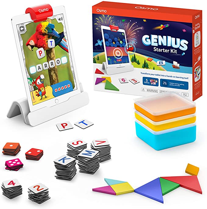 Osmo - Genius Starter Kit, Ages 6-10 - Math, Spelling, Creativity & More - STEM Toy Educ