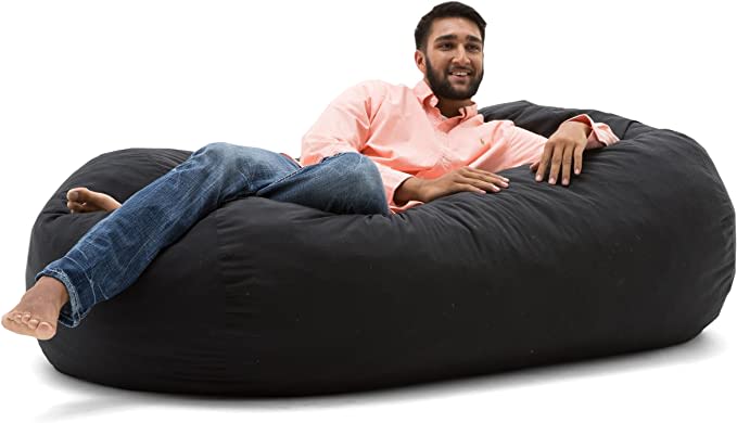 Amazon.com: Big Joe Media Lounger Foam-Filled Beanbag Chair, Black: Furniture & Decor