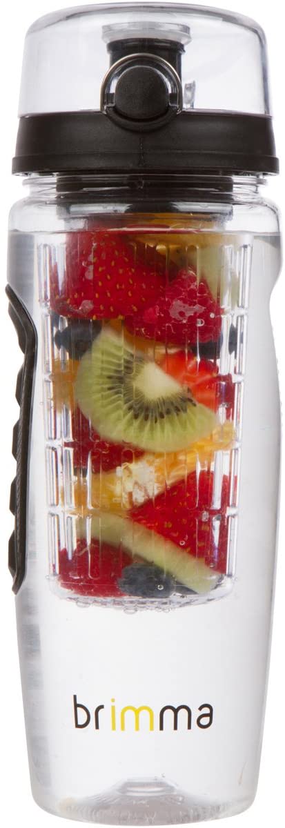 Brimma Leak Proof Fruit Infuser Water Bottle, Large 32 Oz.: Kitchen & Dining