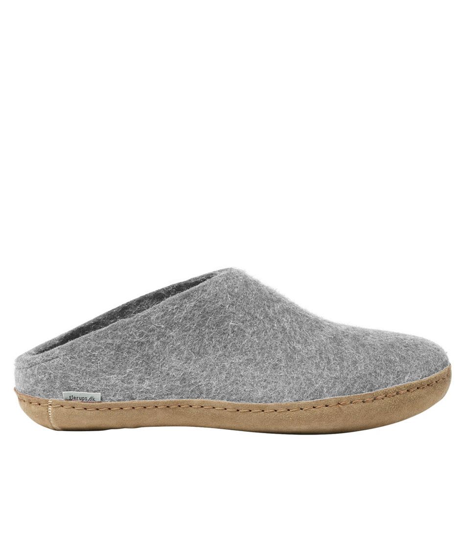 Adults' Glerups Wool Slippers, Open Heel