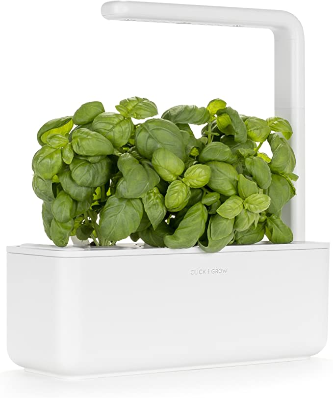 Click and Grow Smart Garden 3 Indoor Herb Garden (Includes Basil Plant Pods), White : G