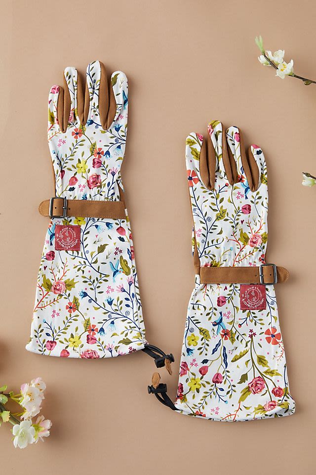 Long Floral Garden Gloves | Anthropologie