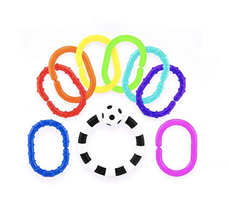 Amazon.com : Sassy Ring O Links 9 Piece Set : Baby Rattles : Baby