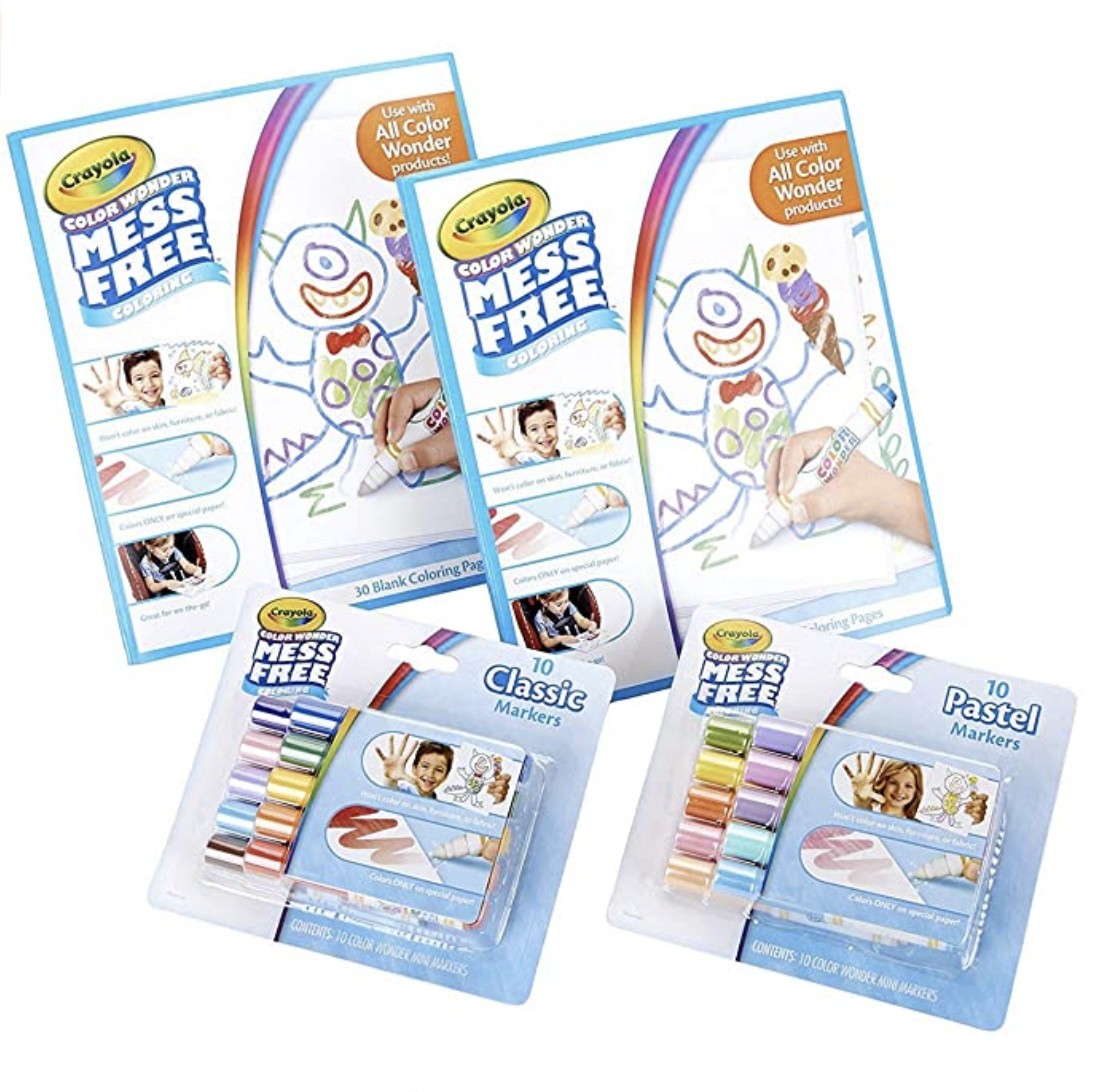 Amazon.com: Crayola Color Wonder Mess Free Coloring Kit, 80pc, Toddler Toys, Kids Indoor Activities 