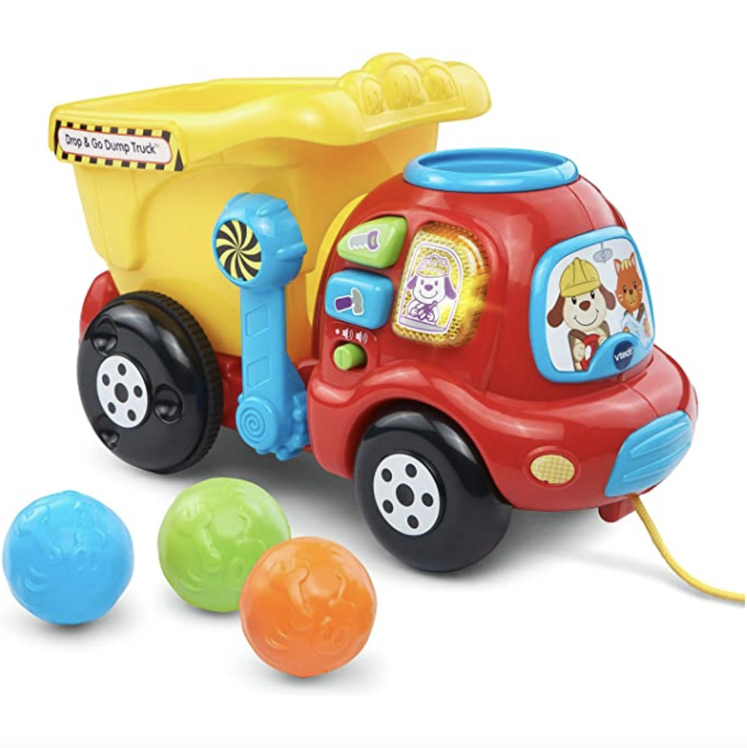 Amazon.com: VTech Drop and Go Dump Truck, Yellow : Arts, Crafts & Sewing