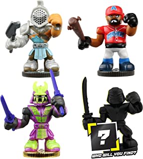 Akedo Ultimate Arcade Warriors - Warrior Collector 4 Pack - 3 Mini Battling Action Figures: Twinfang, Slam Granderson & Ax...