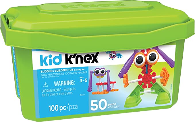 Amazon.com: KID K’NEX – Budding Builders Building Set – 100 Pieces – Ages 3 and Up – Preschool Educa