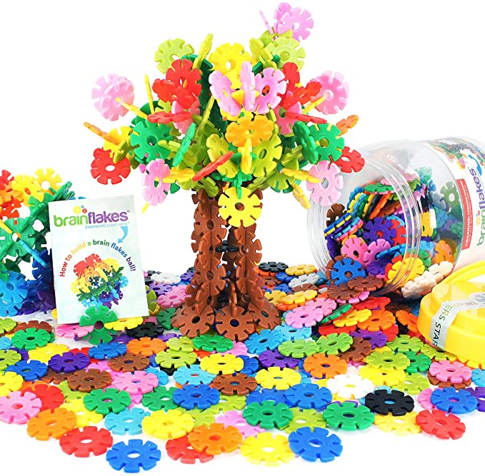 AmazonSmile: Brain Flakes 500 Piece Interlocking Plastic Disc Set - A Creative and Educational Alter