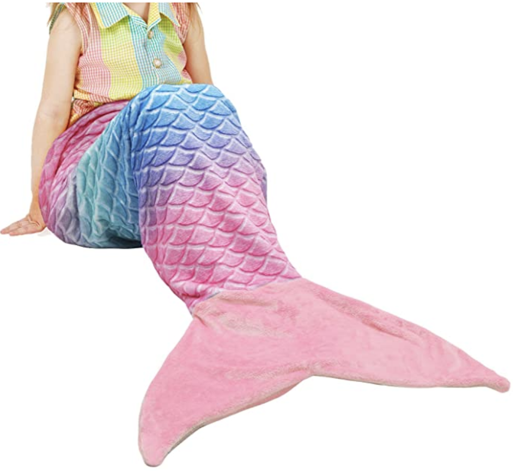 Amazon.com: Catalonia Kids Mermaid Tail Blanket, Super Soft Plush Flannel Sleeping Snuggle Blanket f