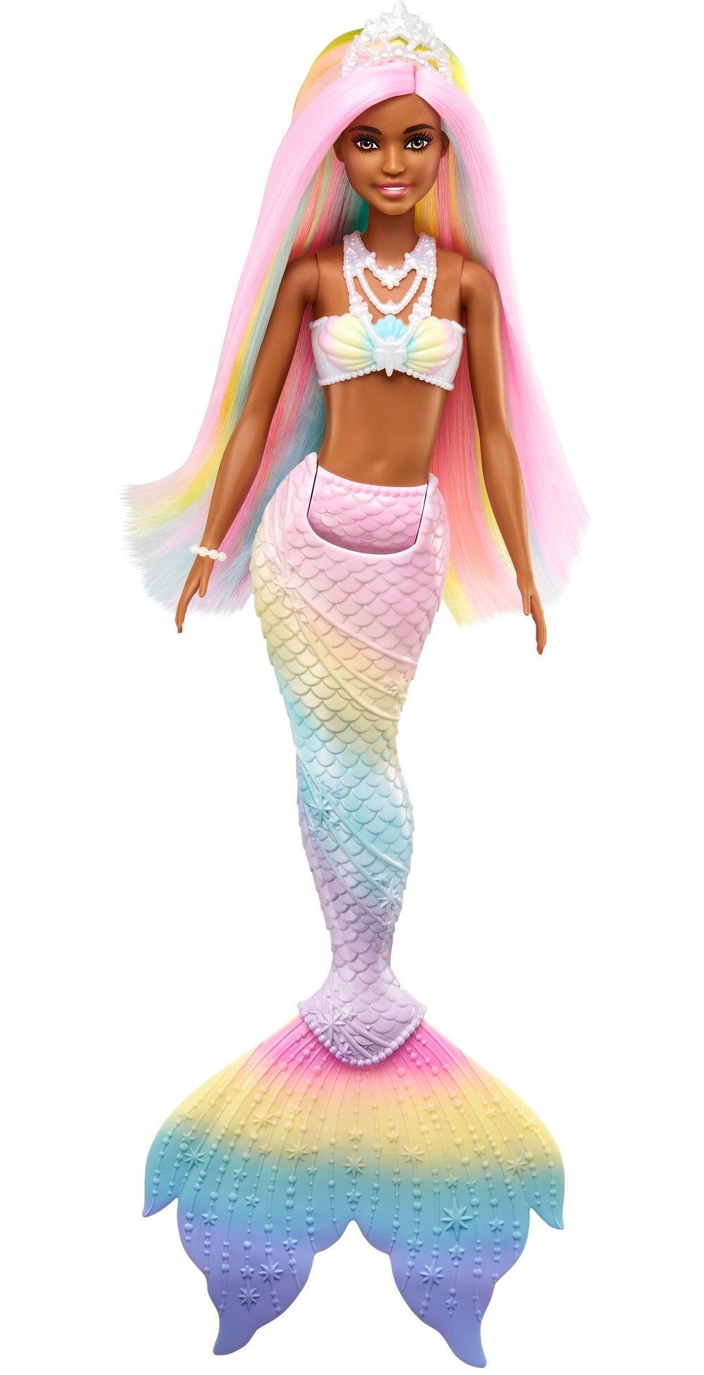 Barbie Dreamtopia Rainbow Magic Mermaid Doll with Rainbow Hair and Water-Activated Color Change Feat