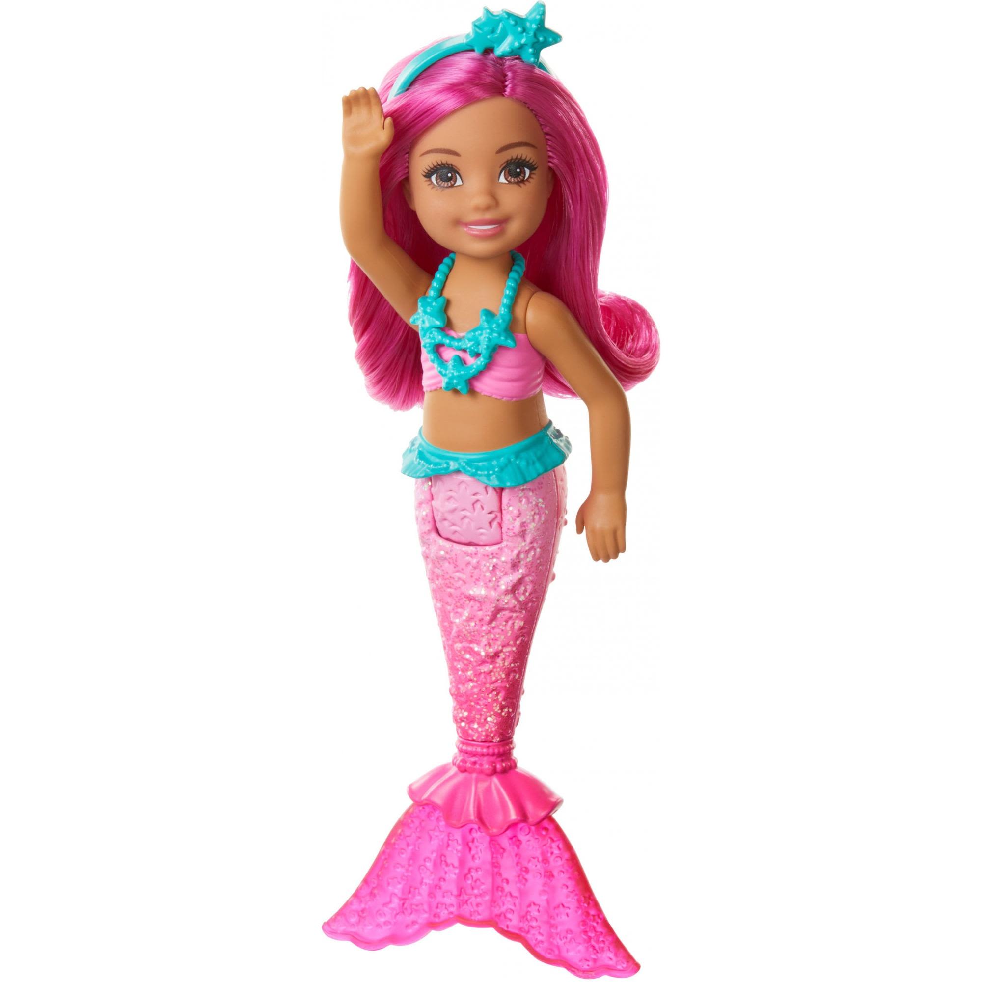 Barbie Dreamtopia Chelsea Mermaid Doll, 6.5-Inch With Pink Hair And Tail - Walmart.com