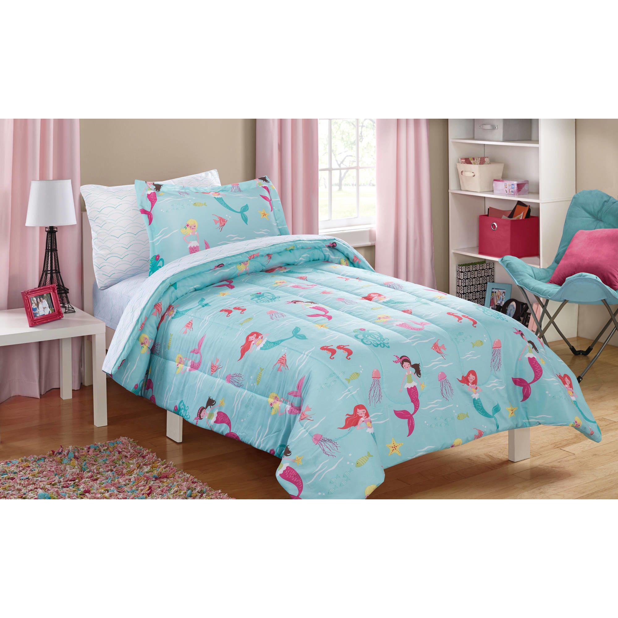 Your Zone Mint Mermaid Complete Bed in a Bag, 1 Each - Walmart.com