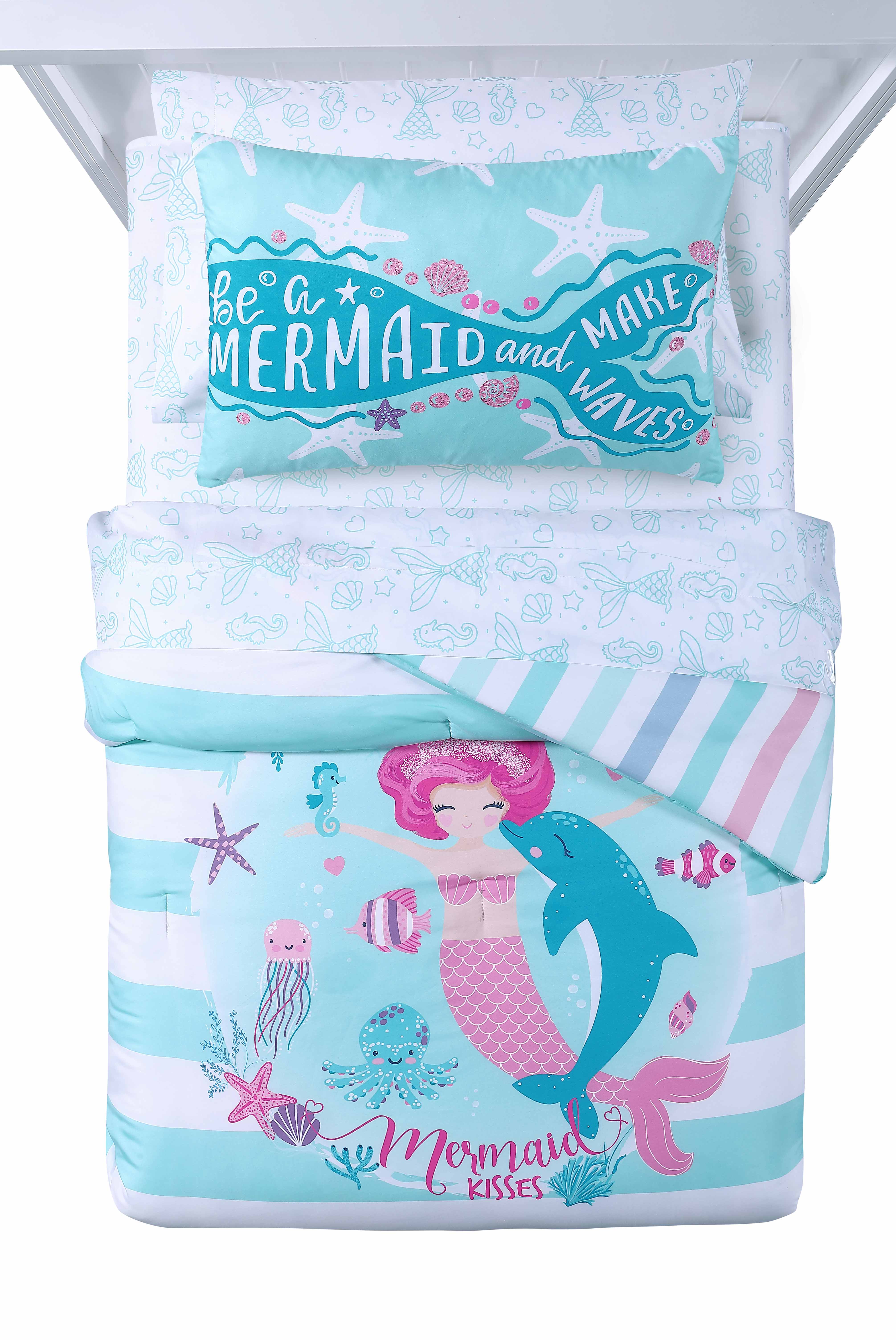 Heritage Club Mermaid and Make Waves Bed in a Bag Set, Toddler - Walmart.com