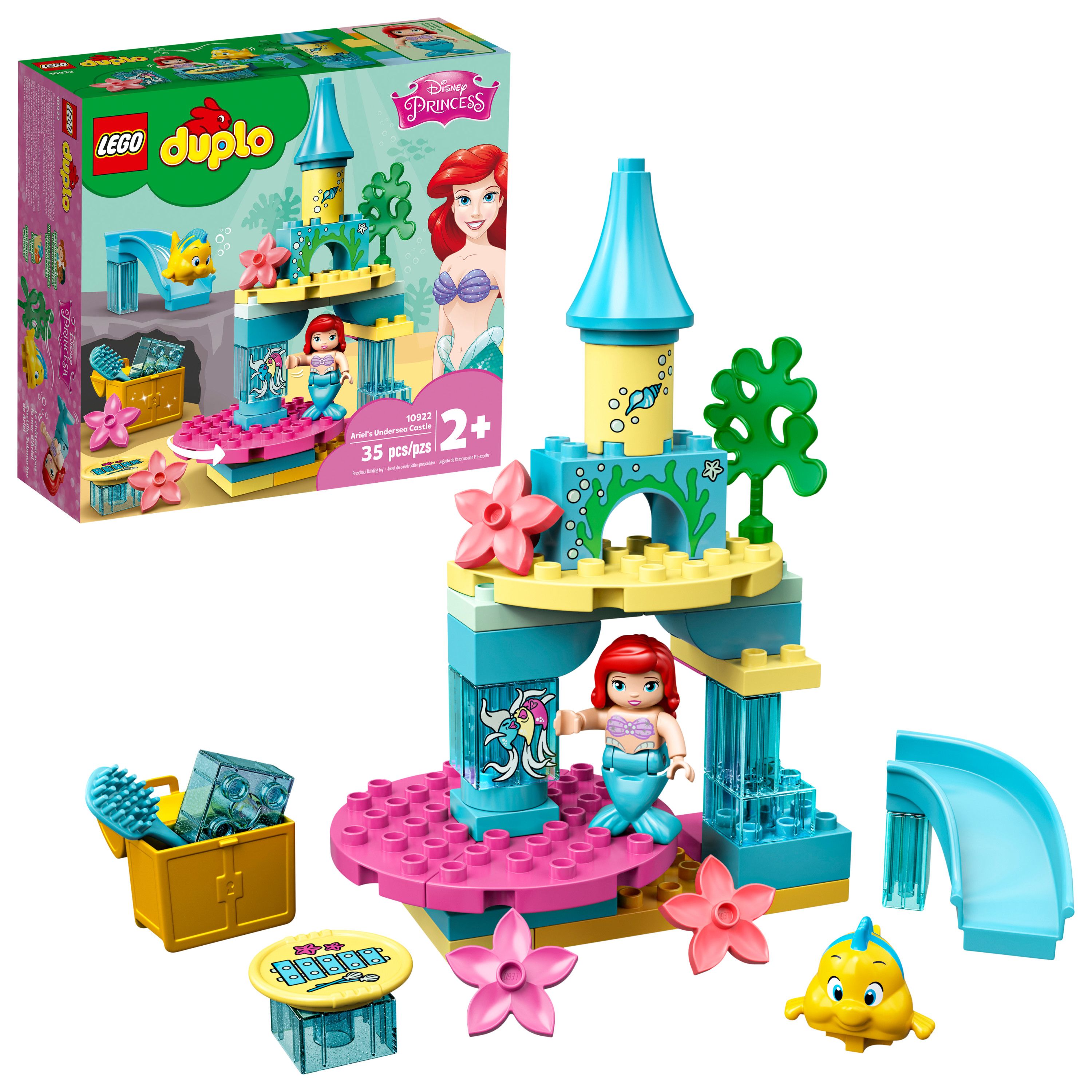 LEGO DUPLO Disney Ariel's Undersea Castle 10922 Toddler Building Toy with Flounder (35 Pieces) - Wal